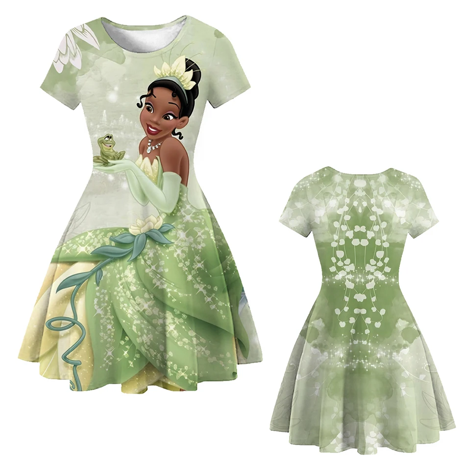 

Детское Платье Принцессы Disney, элегантное свадебвечерние платье принцессы, Принц лягушка и Тиана, летняя детская одежда