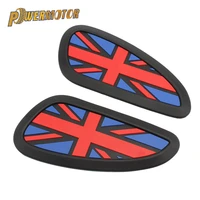 universal motorcycle retro fuel tank rubber sticker cafe racer gas protector sheath knee tank pad grip decal the union jack logo