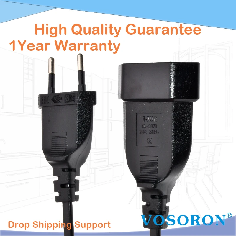 

VOSORON Удлинитель питания черный 5 м