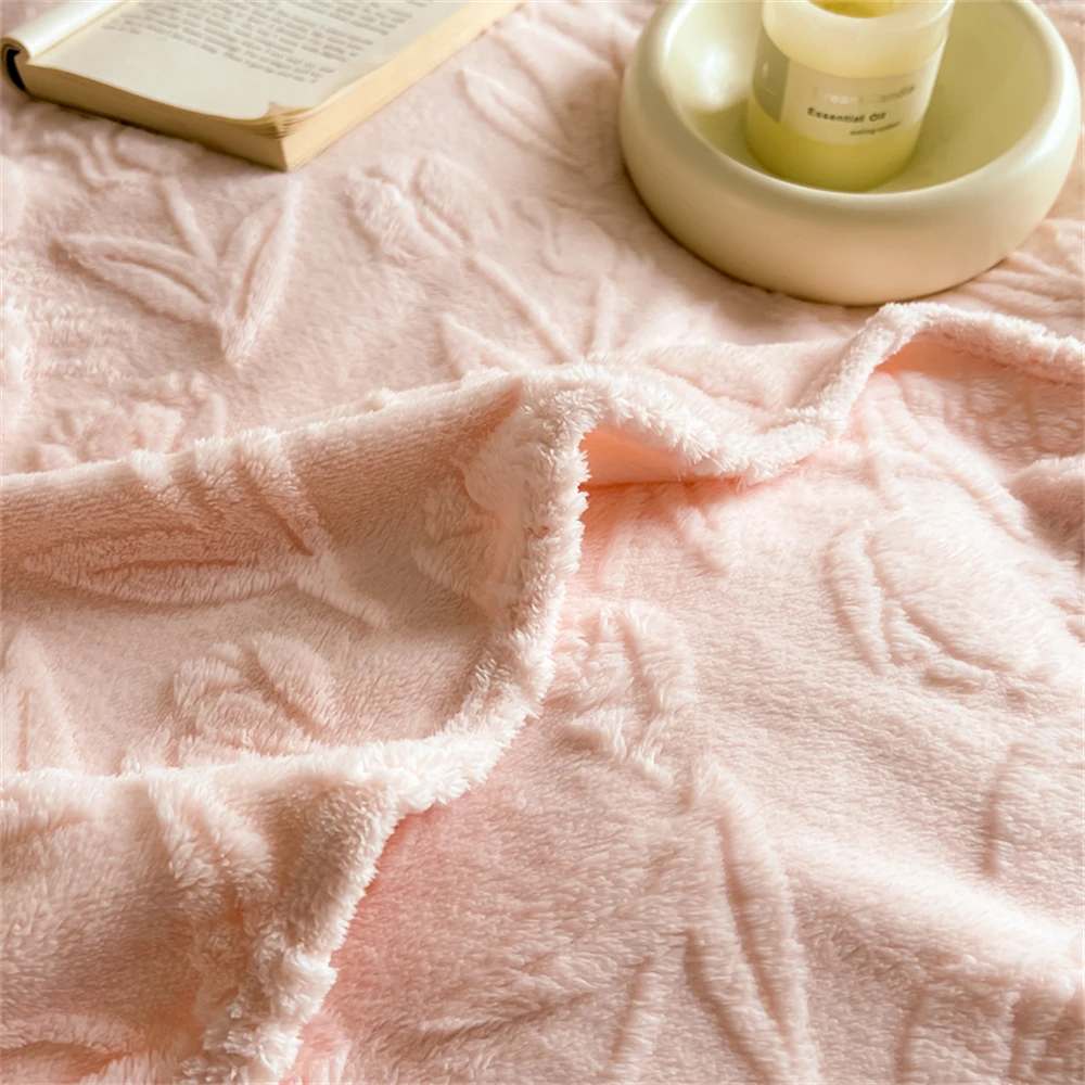 Женское жаккардовое одеяло с розовым тюльпаном мягкое теплое удобное Флисовое