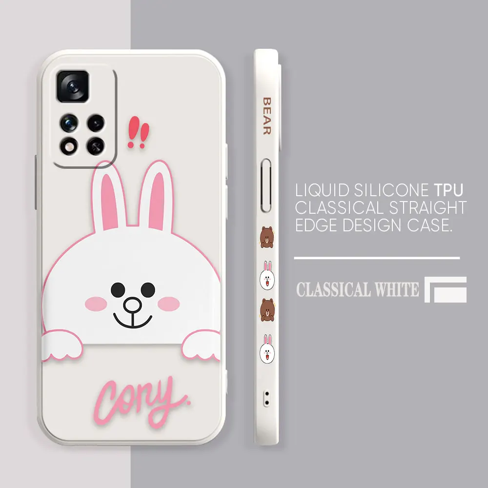 Phone Case For Redmi Note 12 11 11T 11R 11S 10 9T 8 7 PRO PLUS 4G 5G Simple Case Cover Fundas Cqoues Shell Capa Cute Brown Bear