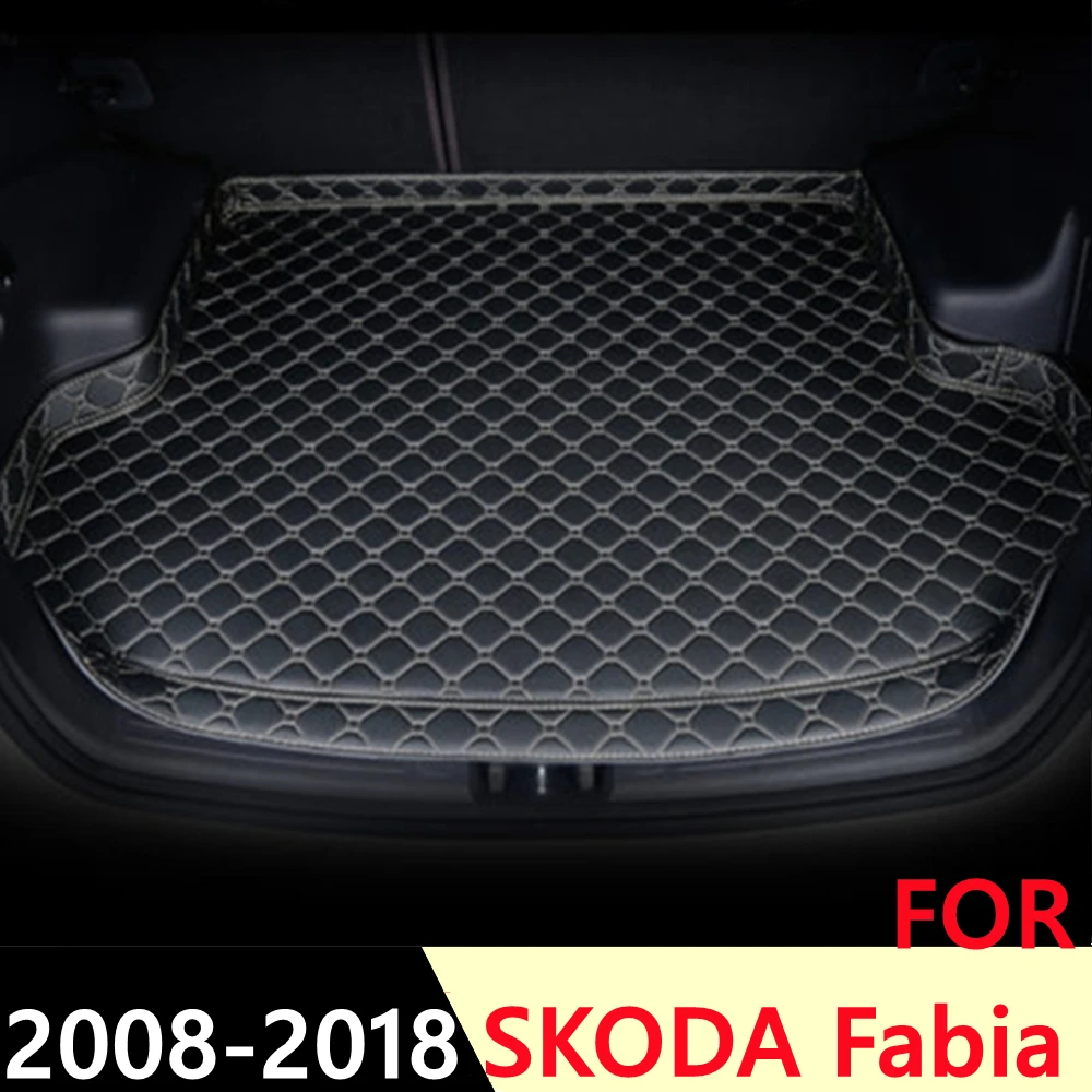 

Коврик для багажника автомобиля SKODA Fabia 2008 2009-2018, высокий боковой водонепроницаемый задний грузовой коврик, коврик, аксессуары для авто, подк...