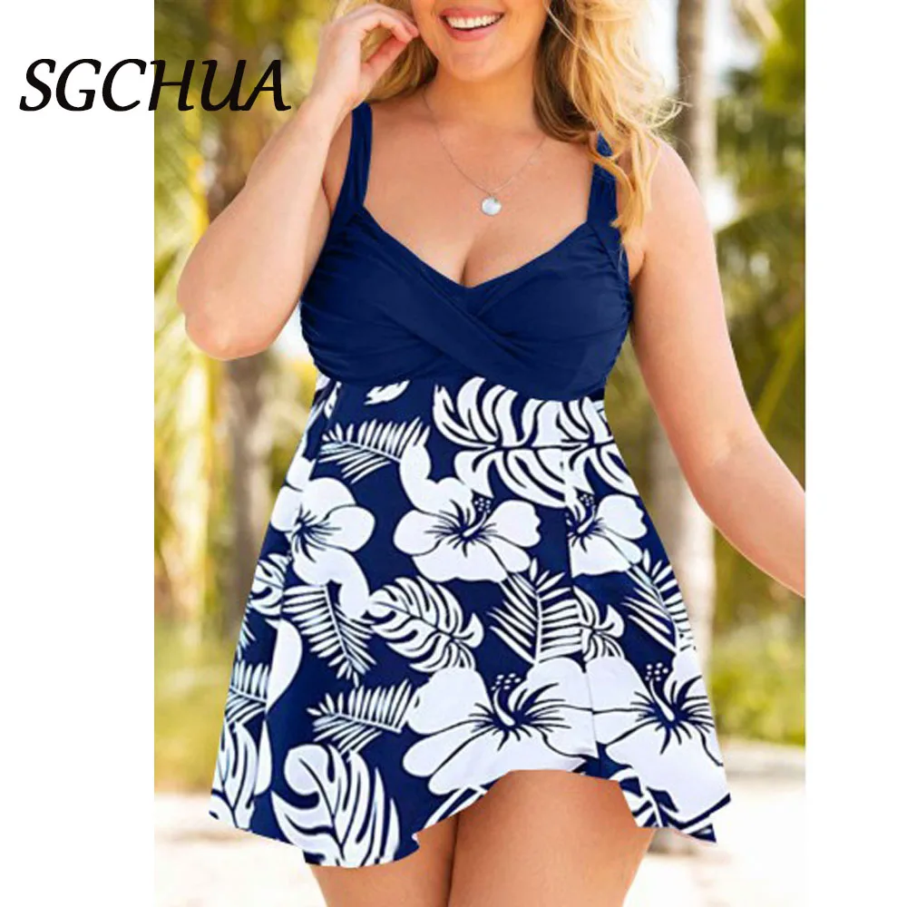 

Новинка, Женский танкини большого размера, комплект из двух предметов, купальник с цветочным принтом и шорты, женский купальник, летний купа...