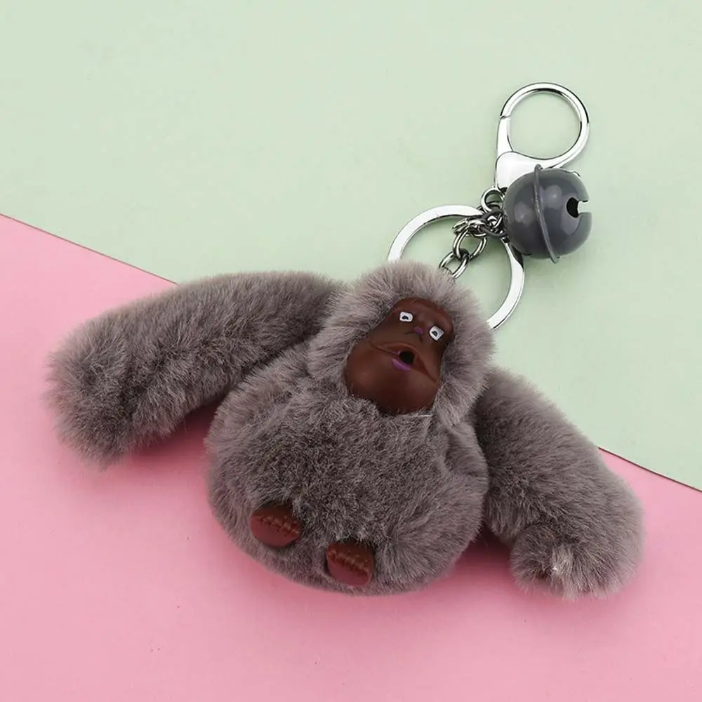 

Children Gift Hanging Ornaments Pompom Backpack Accessories Plush Dolls Monkey Keyring Bag Pendant Gorilla Keychain