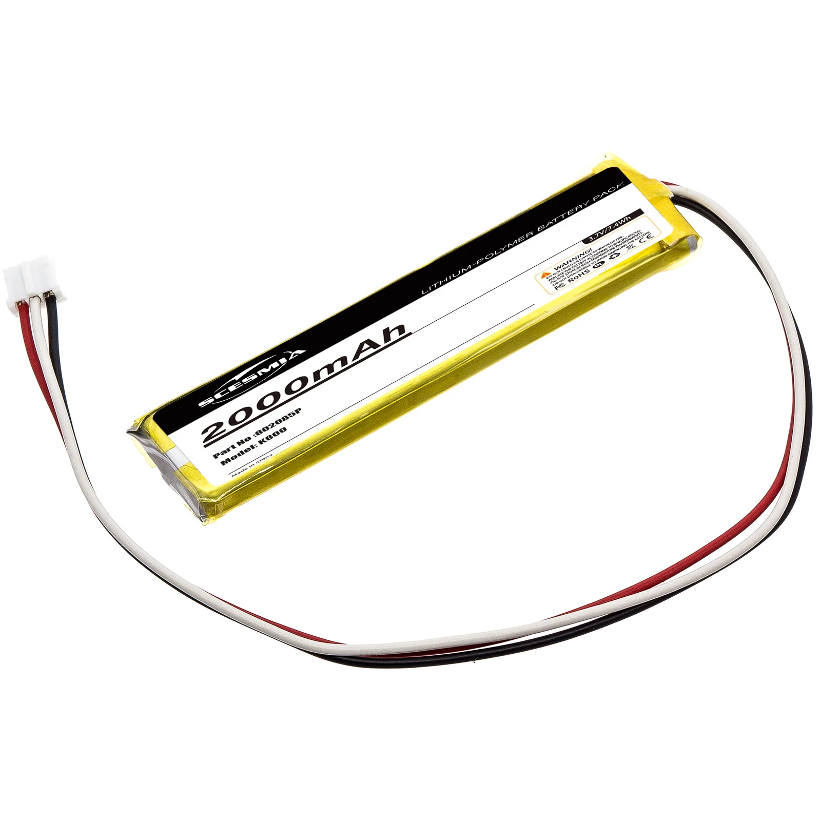 Фото Сменная батарея для клавиатуры Logitech K800 MX KEYS YR0073, 3.7V 2000mAh, артикулы 533-000177, 533-000221, 802085P, 533-000141 №2