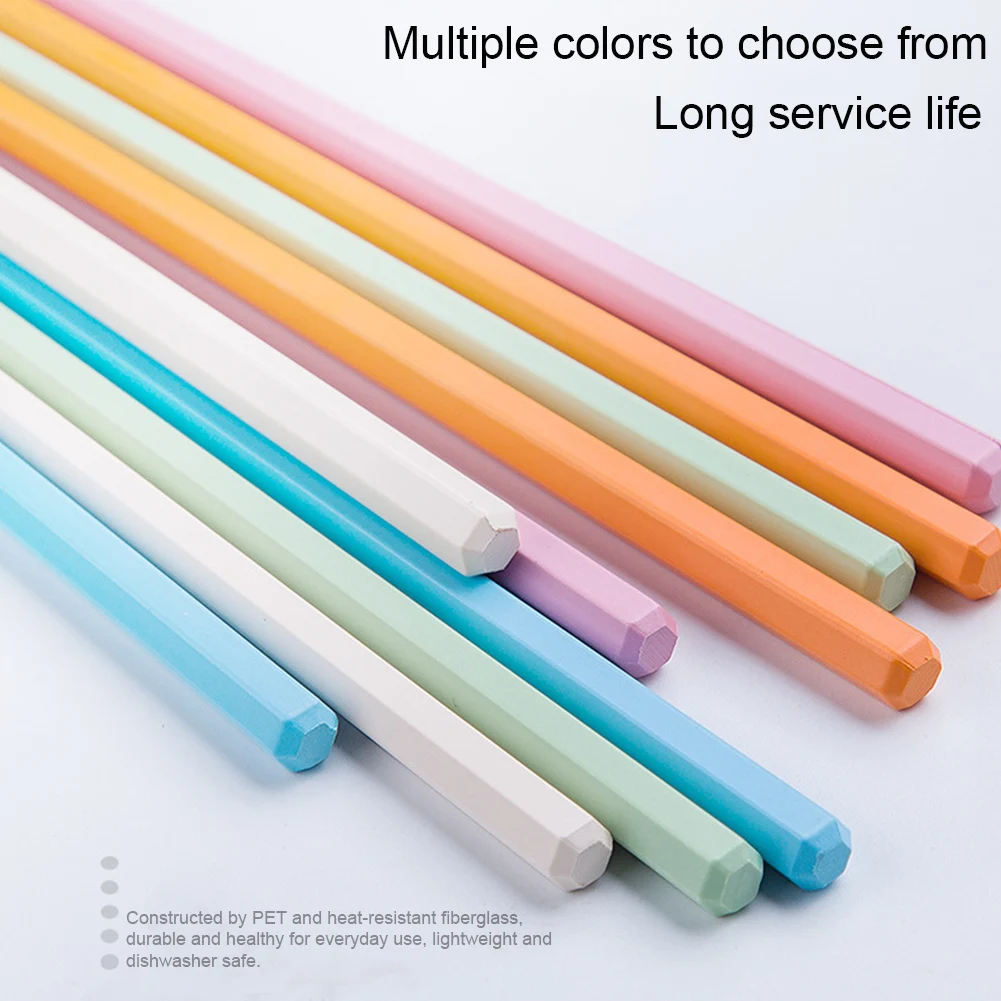 5 пар термостойкие легкие Нескользящие многоразовые палочки для еды из