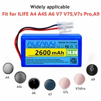 14 8v 2600mah for ilife li lion battery for a4s a7 v7s plus v55 pro w400 a9s px b020 robot vacuum cleaner 14 4v batteries