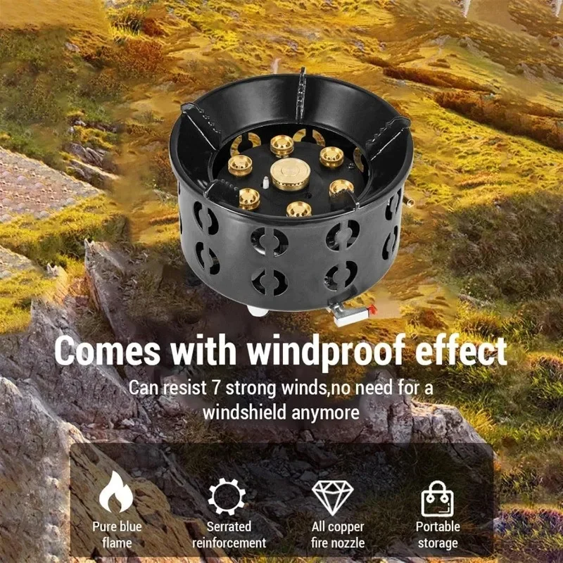 19800 Вт 7-ядерная Газовая Плита Для Кемпинга