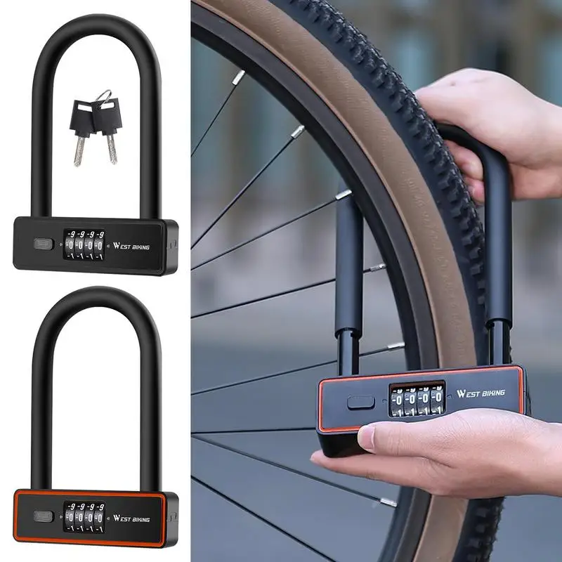 

Scooter Lock Motorcycle Anti Theft Combination Lock With 2 Keys Safety Resettable 4 Digit Lock For Scooter Universal Heavy Duty