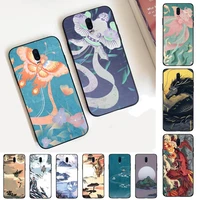 fhnblj chinese style ancient poems phone case for vivo y91c y11 17 19 17 67 81 oppo a9 2020 realme c3