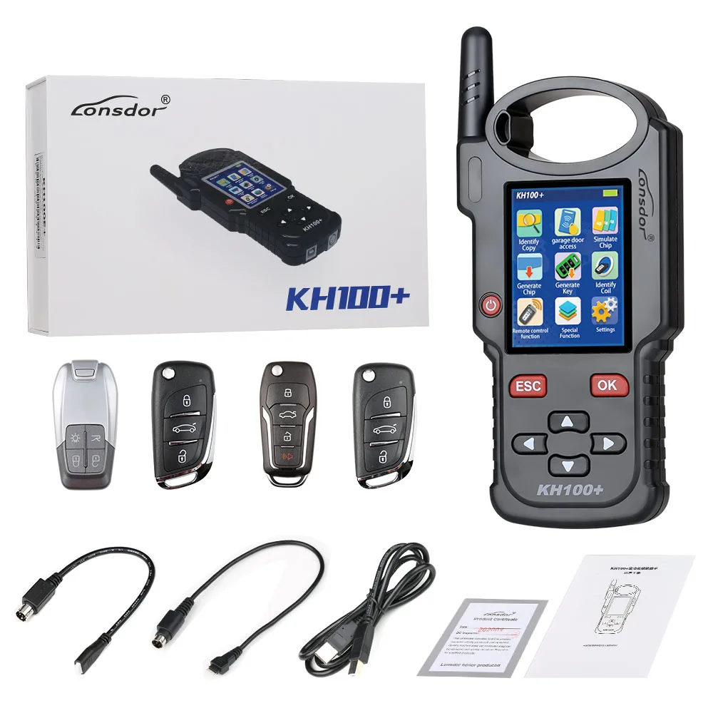 

LONSDOR KH100+ Remote Key Programmer Latest Handheld Device Update Version of KH100