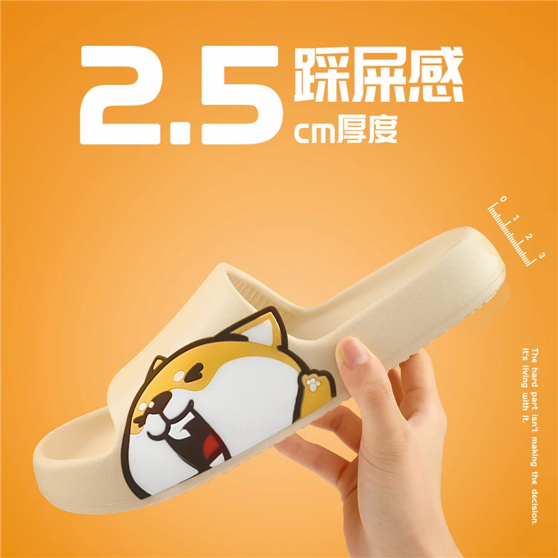 

Шлепанцы женские домашние на толстой платформе, сланцы из ЭВА, мягкая подошва, для ванной комнаты, летние Нескользящие тапочки, 2022