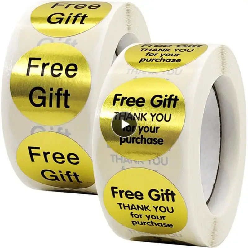 

Gift Sealing Stickers Free Gift/THANK YOU 25mm Adhesive Package Labels Baking Wedding Envelope Decoration UK Sticker Toys