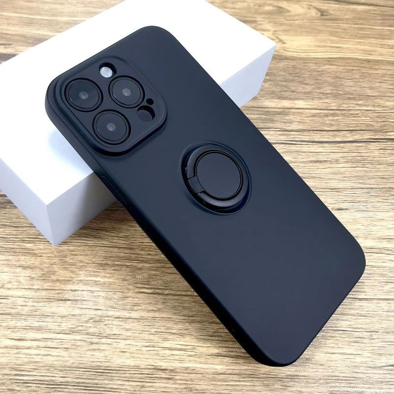 Жидкий силиконовый чехол для iPhone 16 15 14 13 12 Pro Max 15Pro 14Pro 13Pro чехол-подставка с