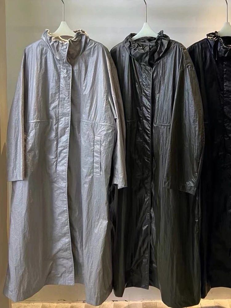 Женский непромокаемый Тренч на пуговицах DEAT ветровка до середины икры из