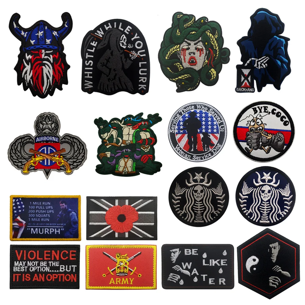 

Hot Sale Tactical Collection 3D Embroidered I Take You Away Armband Sticker Badge Morale Backpack Patch Hook and Loop