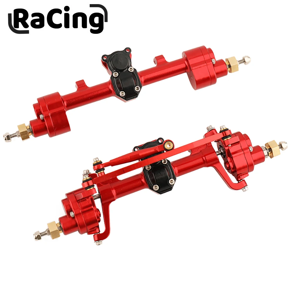 Cnc Metal Front / Rear Portal Axle For 1:24 Axial 1/24 Scx24 90081 C10 Axl00002 Axi00005 Ford Bronco Upgraded Part