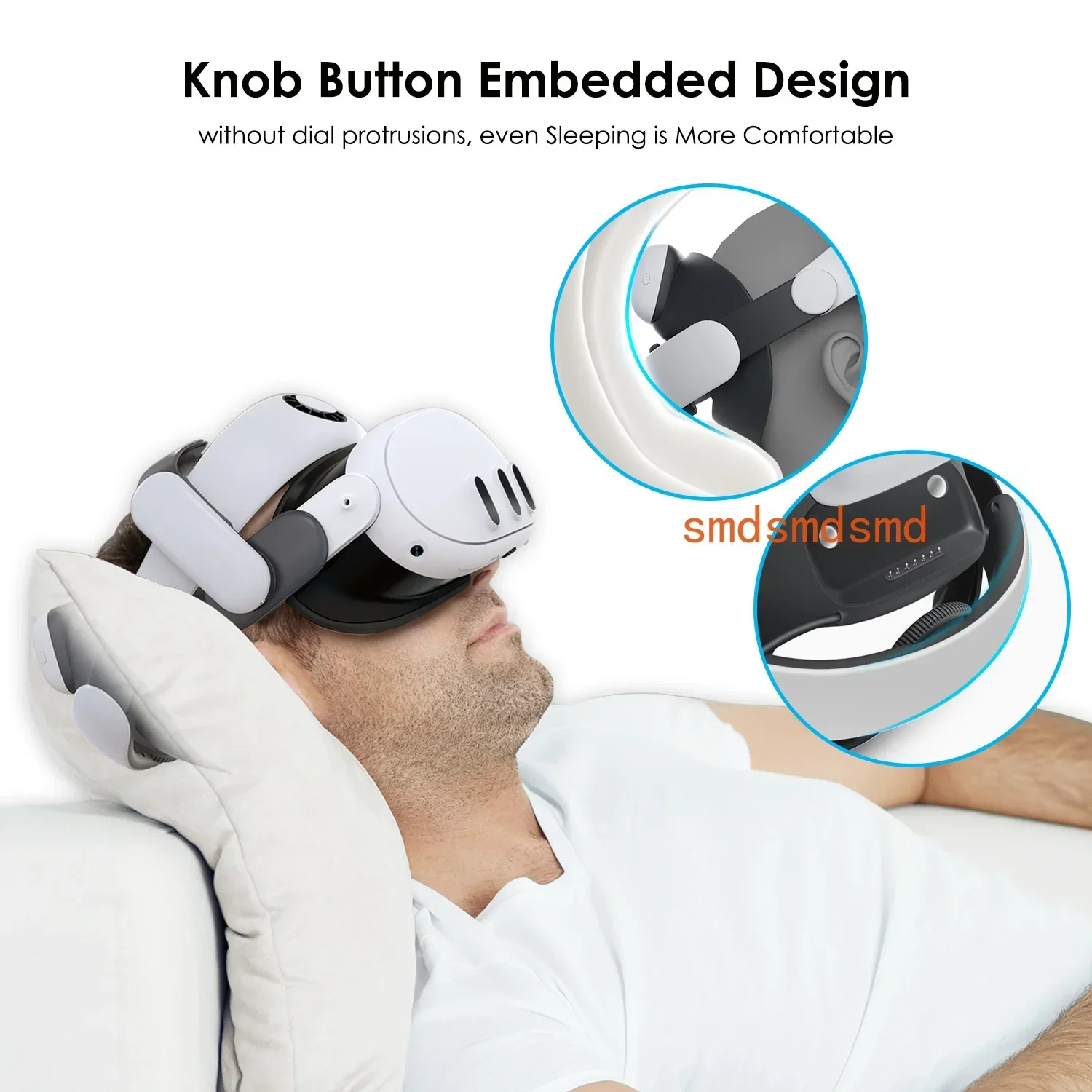 Фото НОВИНКА 2025: VR-аксессуары BOVR S3 Pro Super Strap, совместимые с Meta Quest 3S, с охлаждением головы и сменным аккумулятором №3