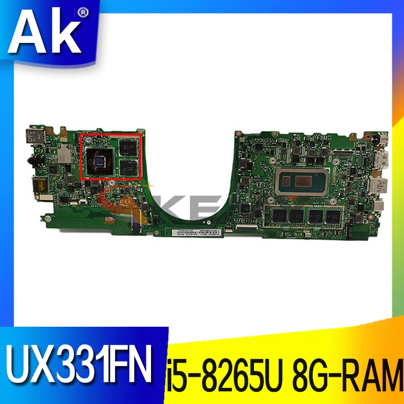 

Akemy For ASUS ZenBook 13 UX331F UX331FN UX331FB U3300F U3100F Laotop Mainboard Motherboard i5-8265U 8G-RAM