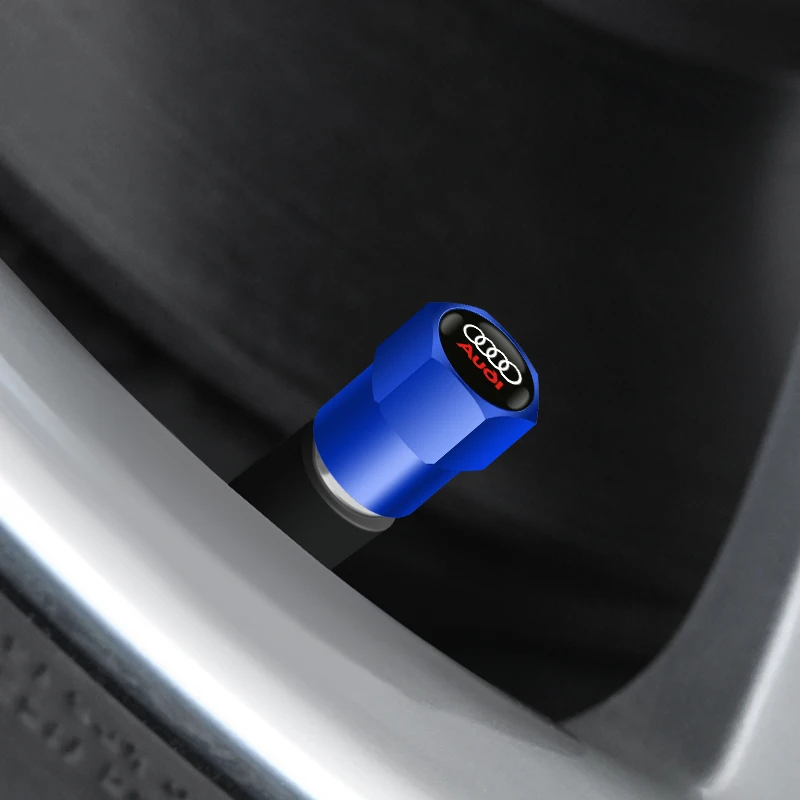 4Pcs Theft Proof Car Wheel Tires Bolt-in Valve Caps For Audi TT A1 A2 A3 A4 A5 A6 A7 A8 Q5 Q7 |