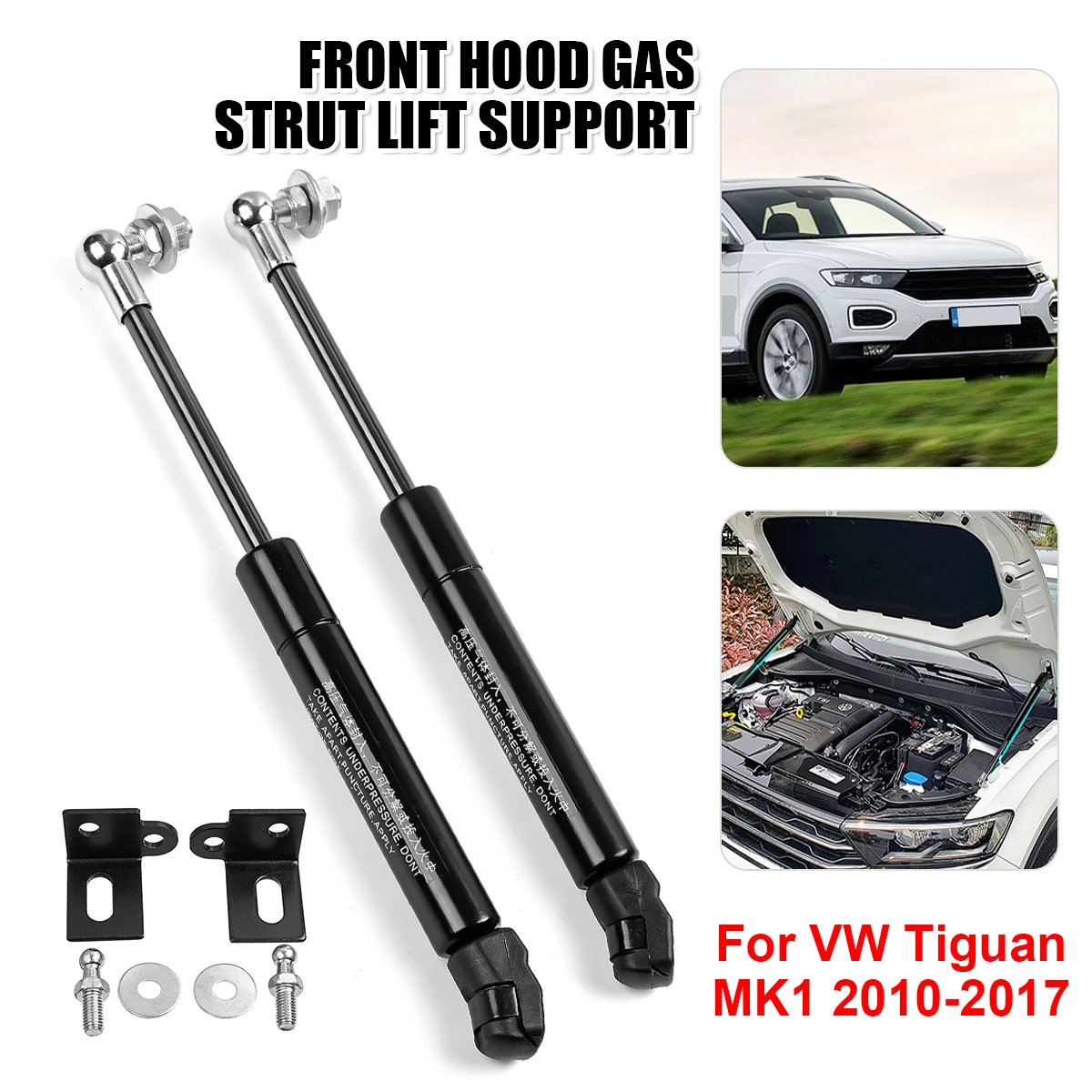 

2pcs Front Hood Gas Strut Lift Support For VW Tiguan MK1 2010 2011 2012 2013 2014 2015 2016 2017