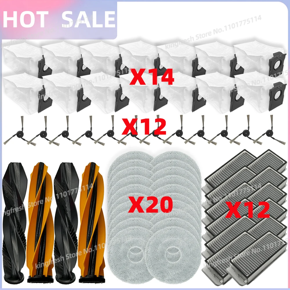 

Подходит для ( MOVA V50 Ultra / Mova V50 Ultra Complete, Dreame L50 Pro Ultra, Dreame L50 Ultra RLL94CE ) Запчасти для Пылесоса Основной Валик Боковая Щетка HEPA-Фильтр Тряпка для Мытья Пылесборный Мешок Аксессуары