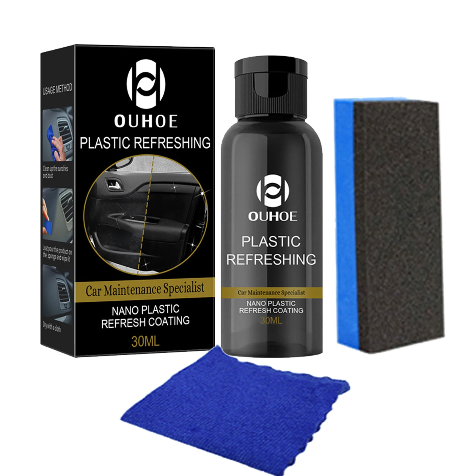 

30ml/50ml Plastic Restorer Car Cleaning Products Auto Polish And Repair Coating Renovator For Car Detailing Plastic Restoration