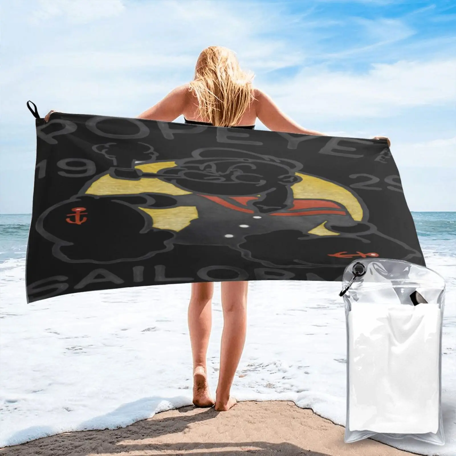 

Полотенце Пляжное Popeye The Sailorman с якорем и татуировкой, 1929, 1397