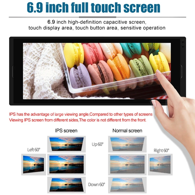 1Din Android 10 0 Автомобильный мультимедийный плеер с радио 6 9 дюймов экран Bluetooth Mirrorlink