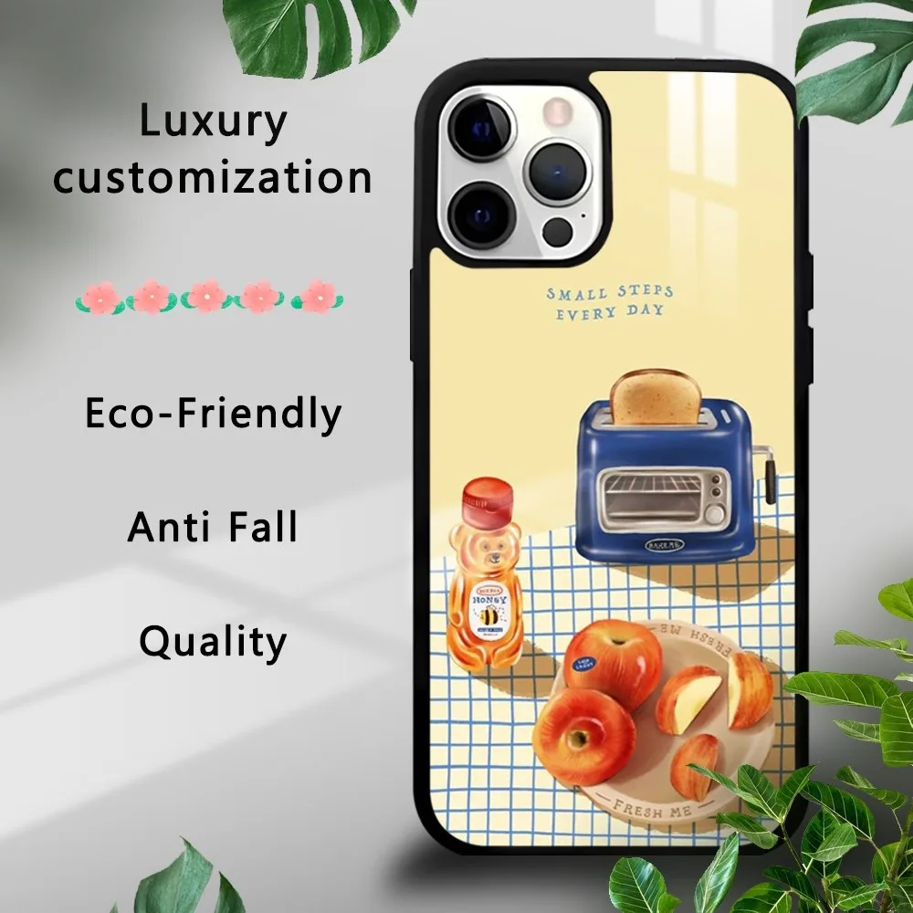 Чехол для телефона Вкусный молочный хлеб iPhone 16 15 14 13 12 11 Pro Xs Max Mini XR X 7 8 Plus роскошный