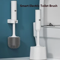 electric toilet brush intelligent cleaner brush silicone hand ip65 water proof wall mounted wc toilet bathroom accessories