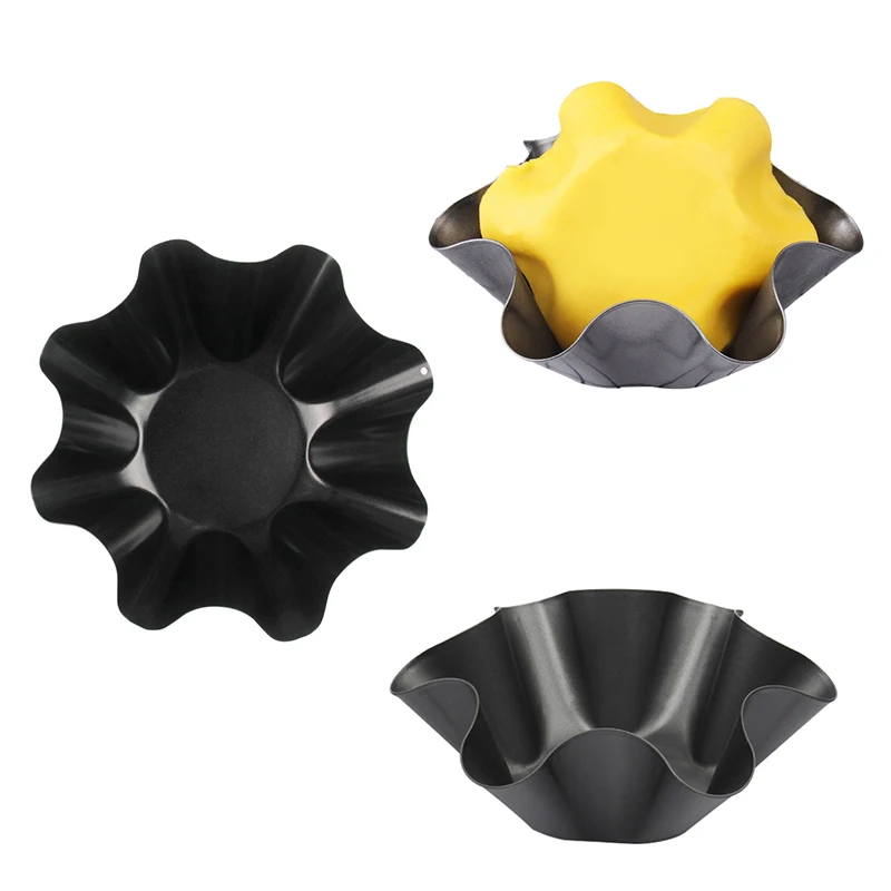 

6 Inch 8 Inch Flower Shaped Baking Tray Carbon Steel Non-stick Layer Tortilla Salad Bowl Kitchen Baking Accessories