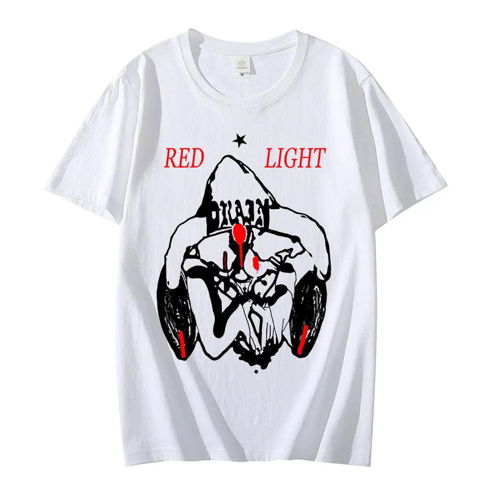

Swedish Rapper Bladee 333 Tee Shirt Drain Gang Red Light Character Skate Hip Hop T-shirt Cotton Men Womens T Shirt Streetwear