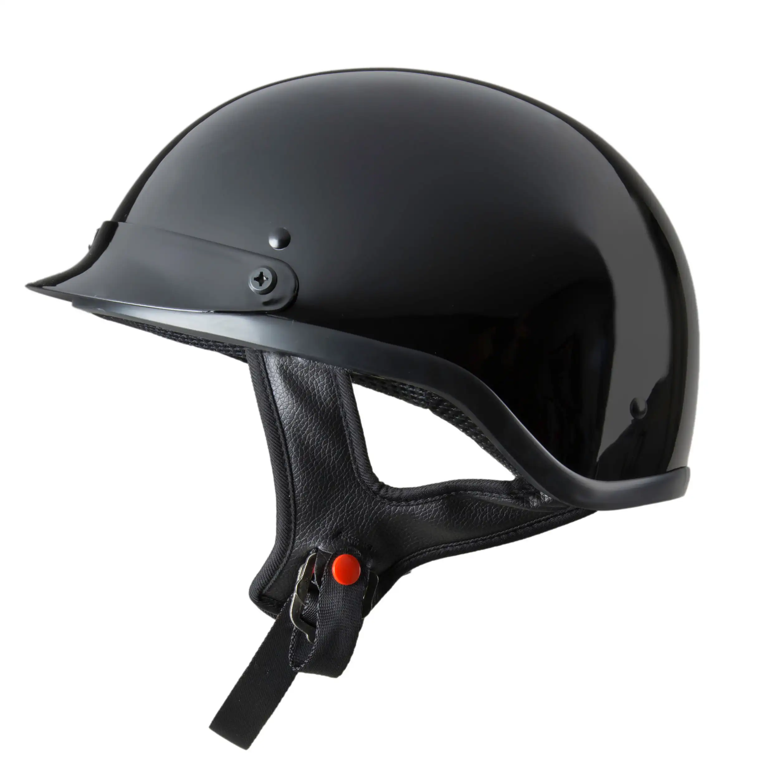 

Adult Shorty Half Motorcycle Helmet DOT Approved - Gloss-Black, Large