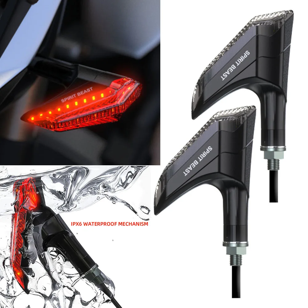 

Motorcycle Turn Signals Lights 12V LED Indicator Red Directional Accessories For Honda CBR For BMW R1200GS