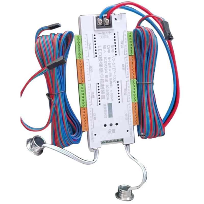 

Светодиодная лента с датчиком движения для лестницы, гибкая лампа с регулируемой яркостью для помещений, 32 канала, 12 В/24 В