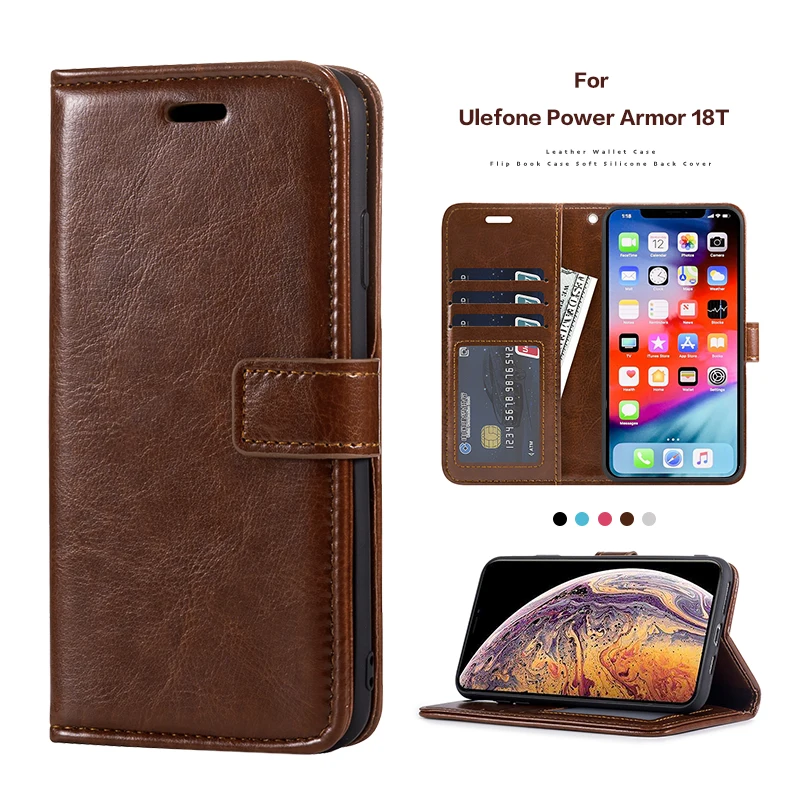 

PU Flip Case For Ulefone Power Armor 18T Card Holder Silicone Photo Frame Case Wallet Cover For Power Armor 18T Business Case