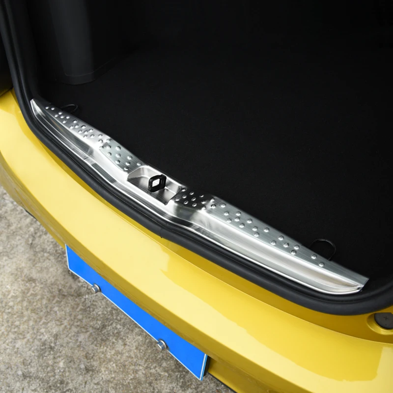 Stainless Steel Car Trunk Rear Bumper Protector Sill Sticker Chrome Tailgate Inner Guard Plate Cover Trim for Smart 453 Forfour