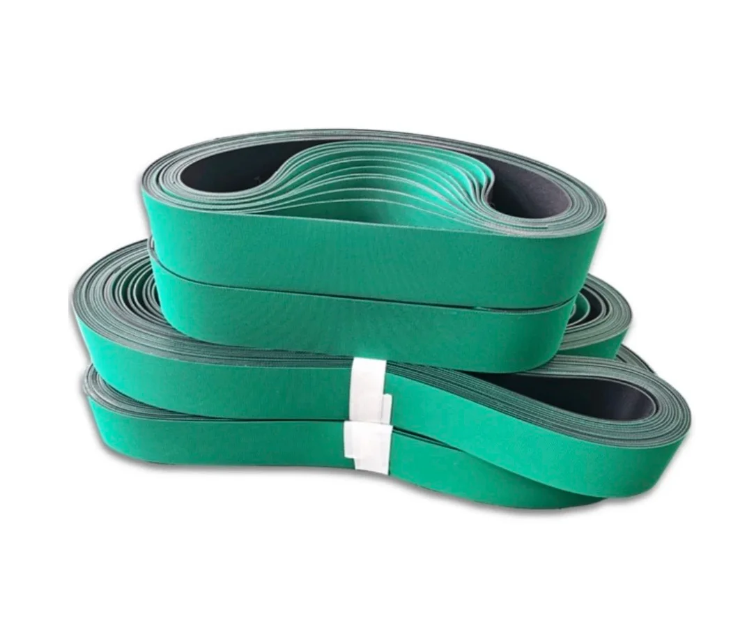 

24pcs Perimeter:2550x18x1.5mm Bag making machine belt hot cutting Green black PU flat belt