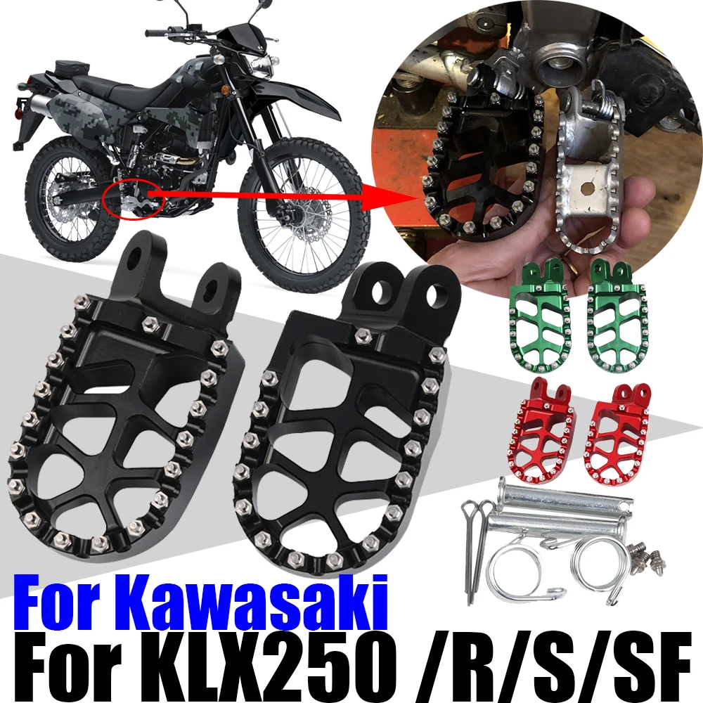 

For Kawasaki KLX250S KLX250SF KLX250R KLX250 KLX 250 R S SF 250S 250SF Motocross Accessories Footrest Footpegs Foot Pegs Pedals