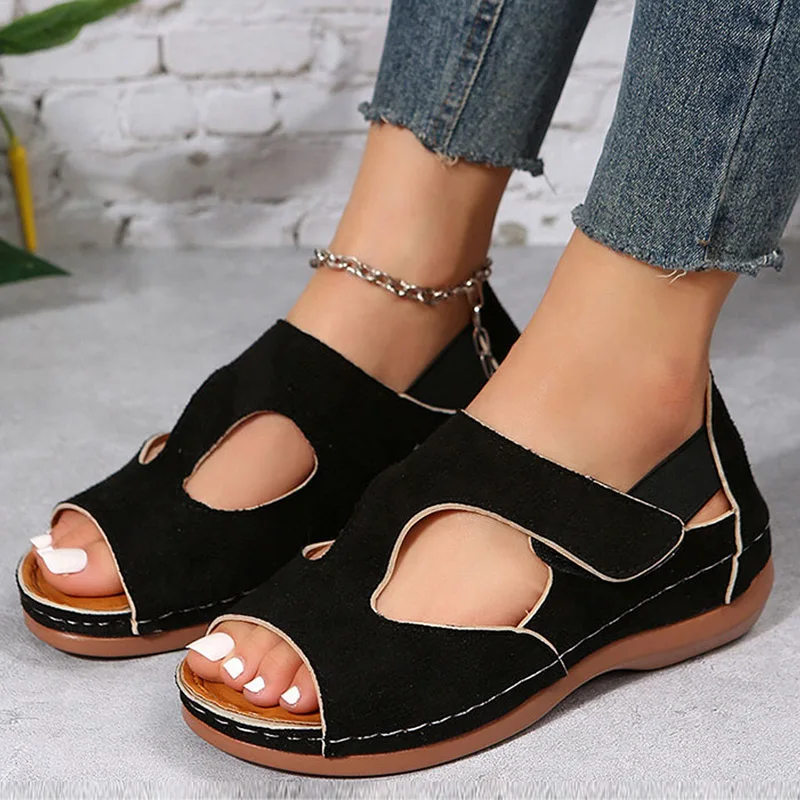 Women Sandals 2023 Fashion Summer Shoes For Women Heels Sandalias Mujer Summer Footwear Casual Wedge Shoes With Platform Sandals