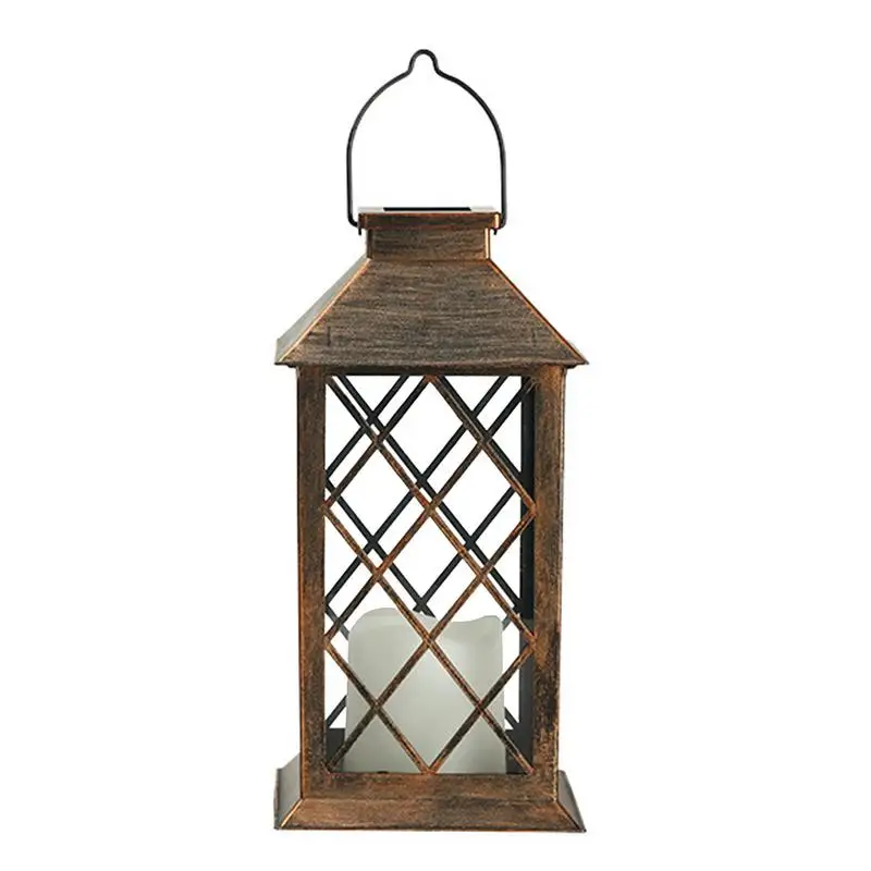 

Solar Candle Lantern Retro Courtyard Garden Lantern LED Outdoor Garden Yard Solar Light Hanging Solar Lamp Decorative Lights