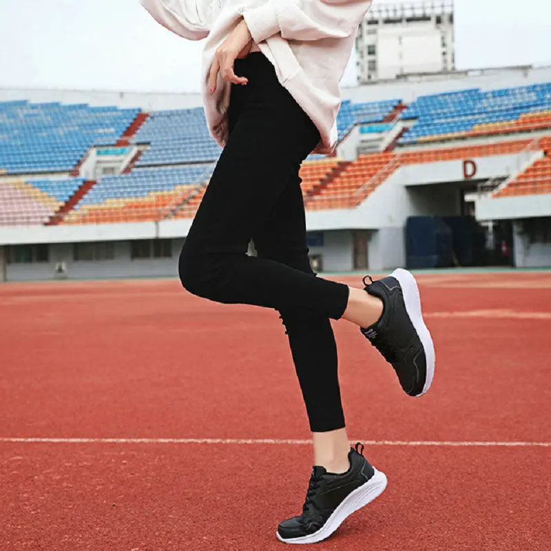 Running Shoes Non-Slip Soft Women's Sports Shoe Leather Upper Shock Absorption Female Sneakers For Women Style Zapatos De Mujere