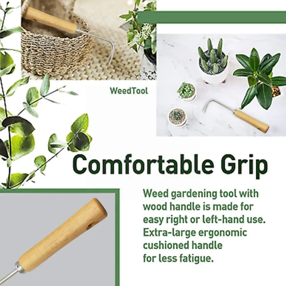 

Garden Tools Grass Weeding Extractor Garden Weed Hook Grass Root Remover For Backyard Farm Planting Hand Tools G5M3