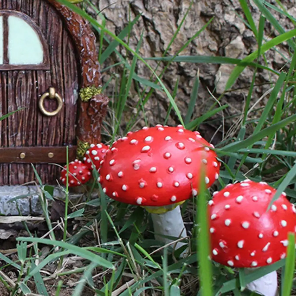 

Фигурки для сада, реалистичные погодные искусственные грибы, украшения для дома на заднем дворе