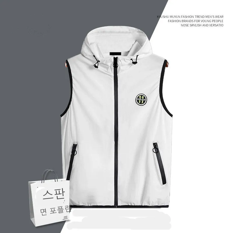 

Golf Jackets Vest for Men Summer Fashion Ultra-thin Ice Silk Elastic Golf Waistcoat Outdoors Golf Wear Light Soft Men Golf Coats