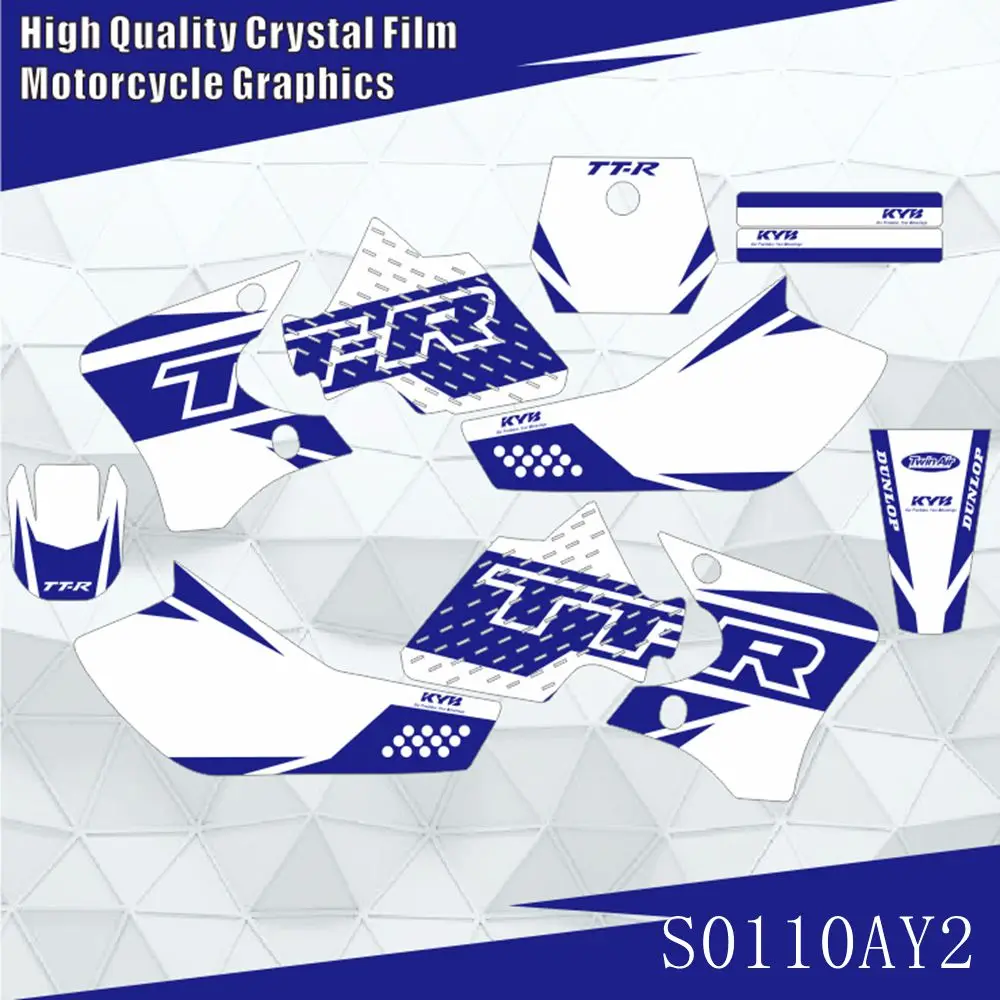 

For YAMAHA TTR 90 TTR90 2000 2001 2002 2003 2004 2005 2006 2007 2008 Graphics Decals Stickers Motorcycle Background