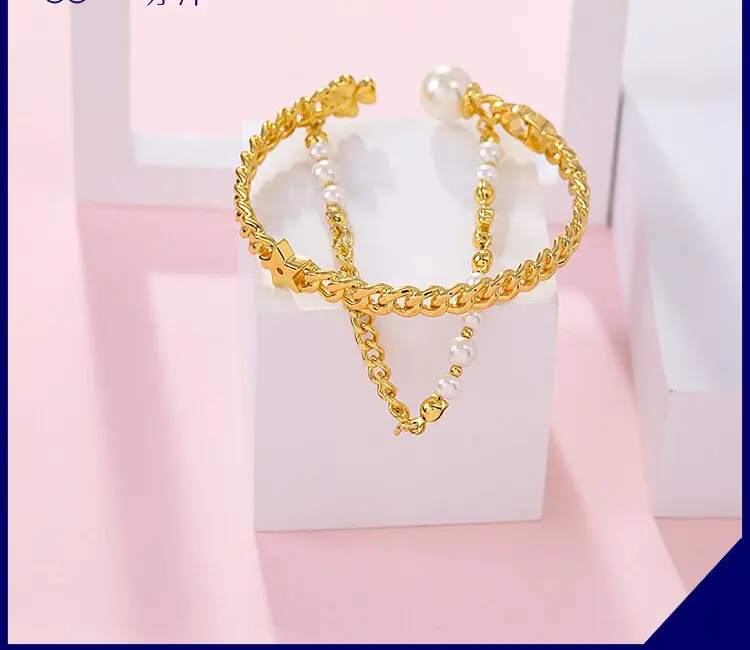 

European and American fashion adjustable double layer bracelet