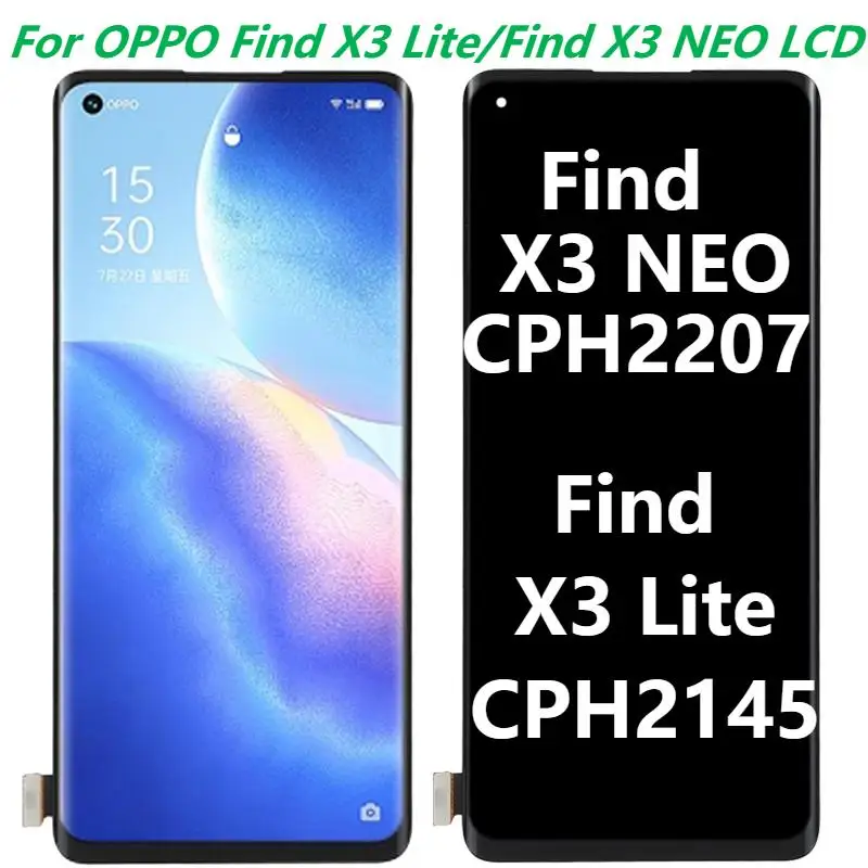 

Original AMOLED For Oppo Find 3 Neo CPH2207 LCD Display For Oppo X3 Lite CPH2145 LCD Display Screen Touch Panel Digitizer