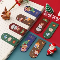 korean christmas magnetic bookmarks student supplies cartoon magnet book clip creative gift diy mini holder stationery magnet